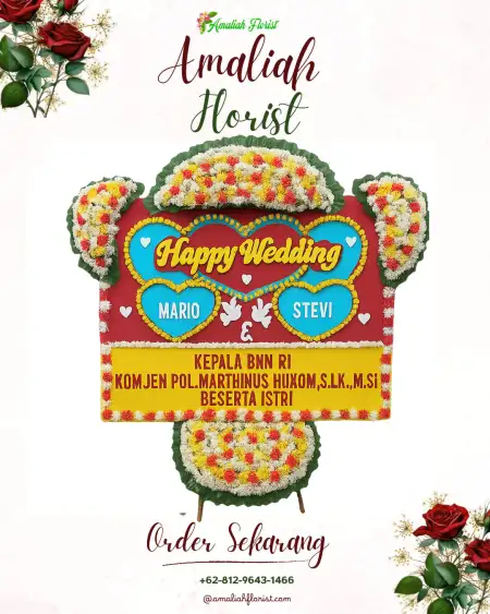 Papan Bunga Pernikahan Selomarto